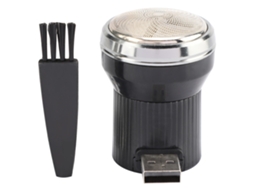 Laxiscreed Barbeador Elétrico Com Lâminas Rotativas, Carregamento Usb, Design Compacto Preto, Ideal Para Viagens E Uso Diário Para Homens