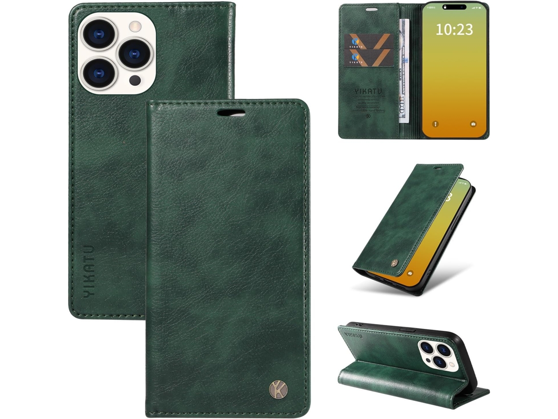 Capa Para Iphone 15pro De 6, 1 Polegadas, Capa Carteira Em Couro Pu Resistente A Impactos, Capa Dobrável Tipo Flip À