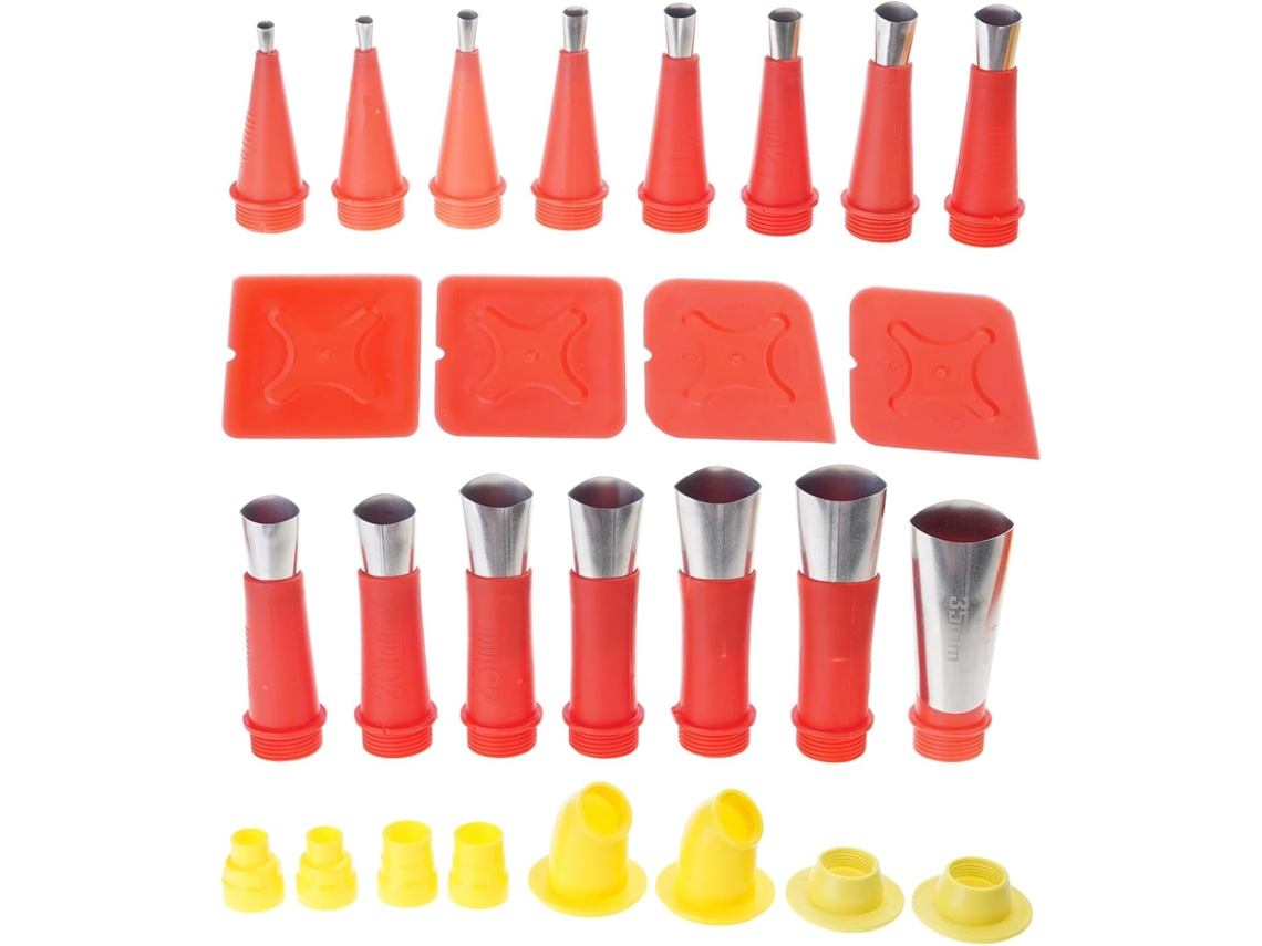Kit De 23 Peças Com Bicos Para Cola, 15 Pontas E 8 Bases A Em Reparo.