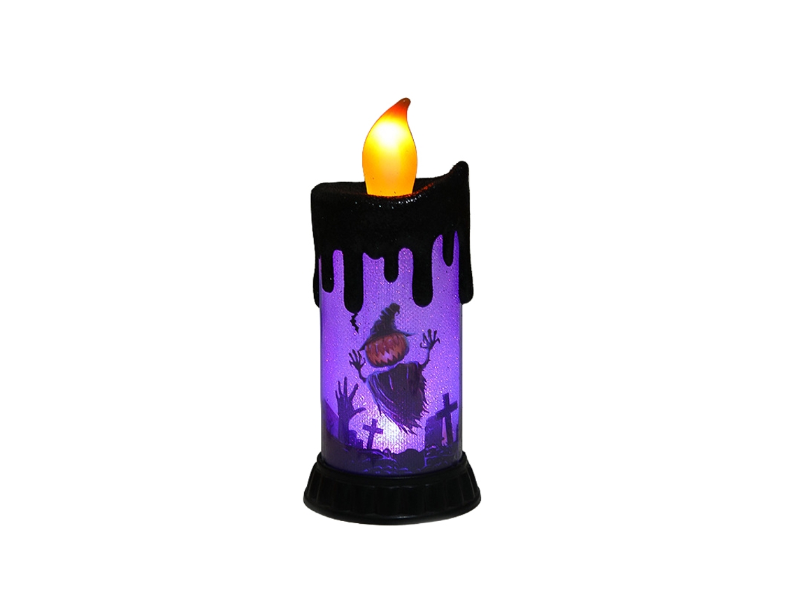 Laxiscreed Vela Eletrônica De Halloween Com Efeito Assustador Para Decoração Temática