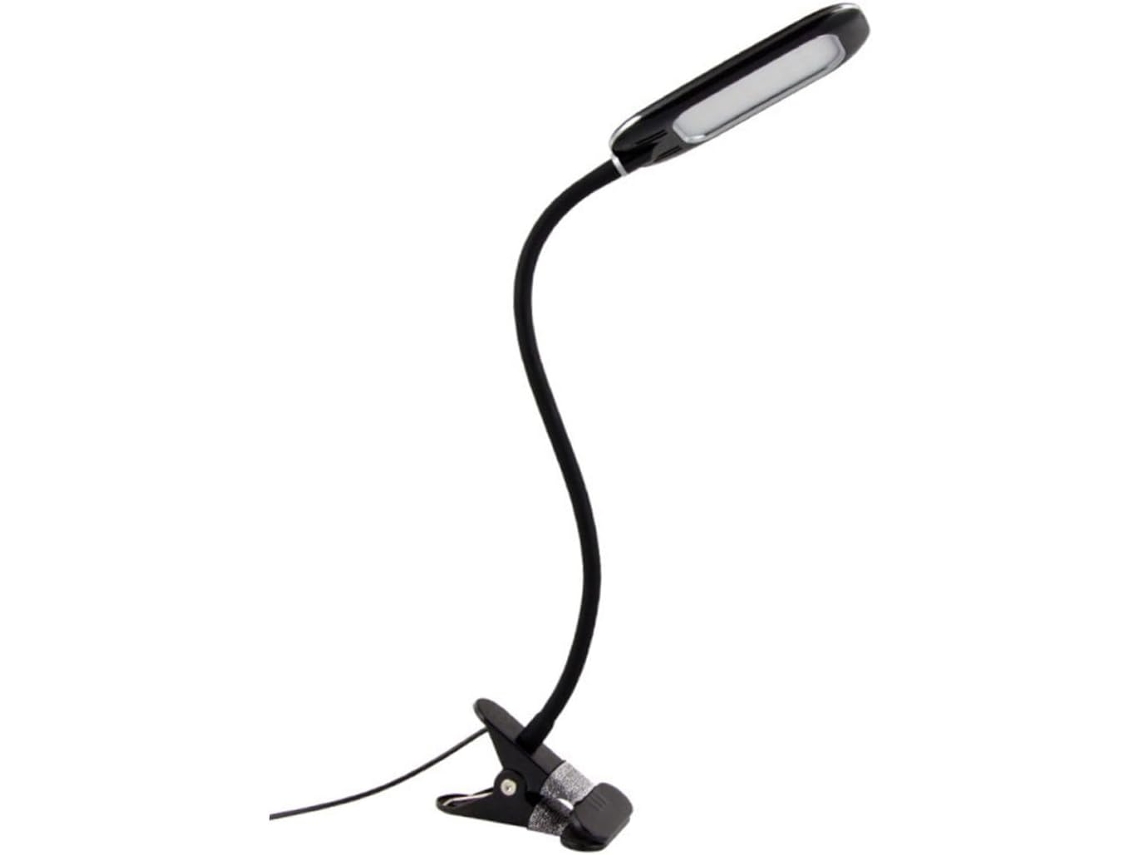 Luminária De Leitura Led Preta Com Clipe Usb, Para Proteção Dos