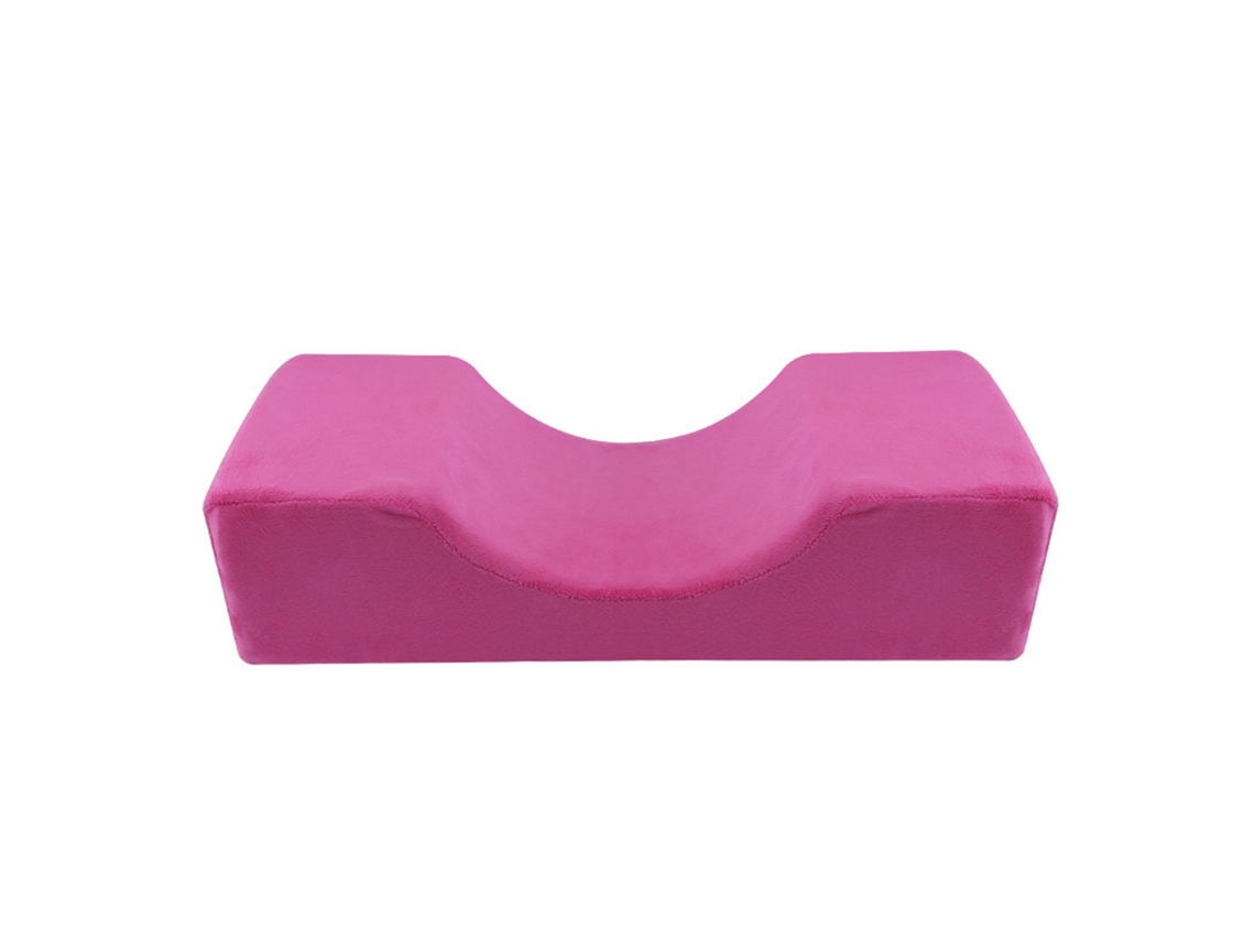 Travesseiro Em Esponja Respirável Em Forma De U Para Cílios Graftados Extensão Magenta