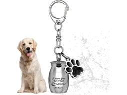 Porta chaves para Animais de Estimação, Urna Funerária em Aço Inoxidável À Prova D‘água, Cremação, Ergonômico, Uso Diário STELASPLEN