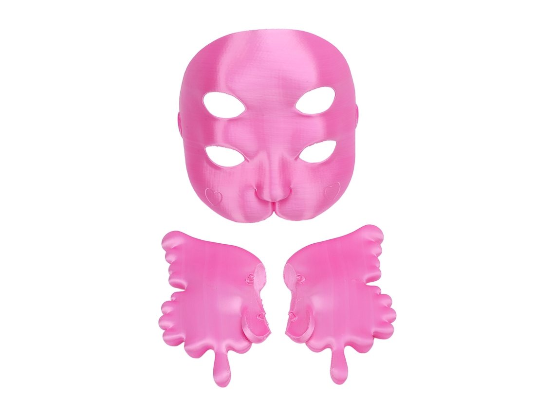 Primerox face de Bebê Chorando 3d com 4 Olhos 2 Orelhas Props Cosplay Anime Rosa