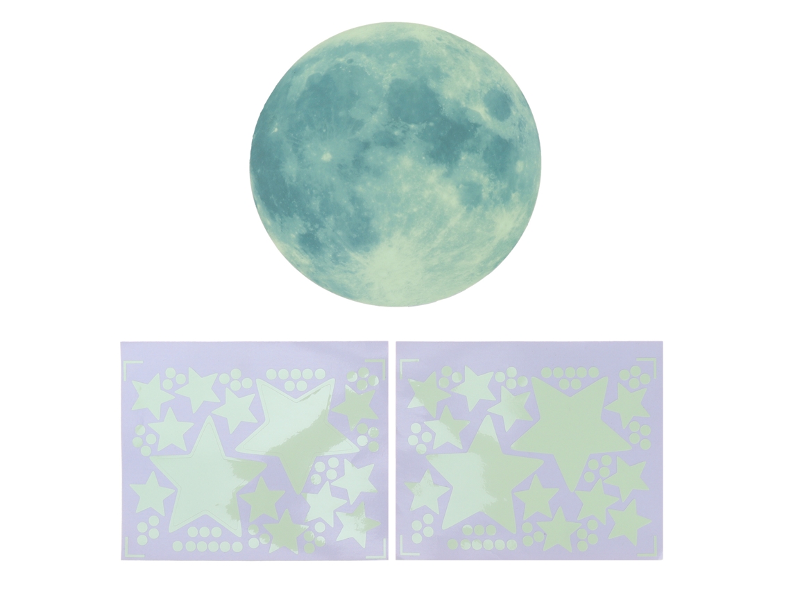 Adesivos de parede luminosos Baok com estrelas e planetas para decoração de quarto infantil e casa de bebê.