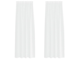 Maison Exclusive - Cortina De Voile 2 Pcs Branco 225 X 140 Cm Poliéster