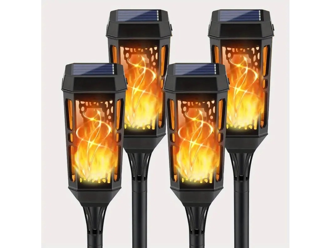 Kit com 1 luminária solar de parede para jardim e pátio AQUAFORGE