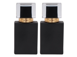 2 Unidades De Botella De Perfume De Vidro 30ml Con Atomizador Portátil Y Reutilizable