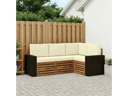 Vidaxl Conjunto De Sofás Para Exterior 4 Unid. Poliéster