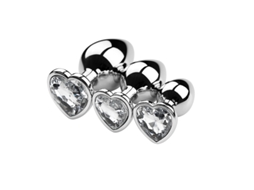 Conjunto De 3 Peças Brancas - Plugues Anais De Metal Unissex, Brinquedos Para Masturbação
