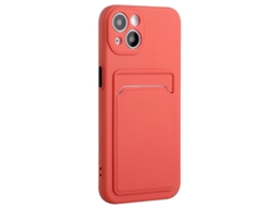 Capa Protetora De Tpu Macio Para Iphone 14 Plus Com Porta-cartões