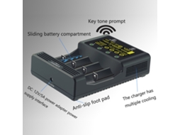 Liitokala Lii 600 Cargador de Batería Portátil de 4 Ranuras para Li ion 3,7 V Ni mh 1,2 V 18350 16340 14500 Aa Aaa