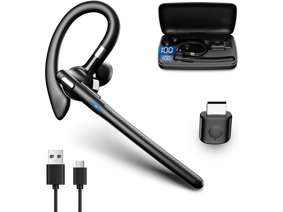 Licaevey Casque Bluetooth Para Motorista De Caminhão Em Viagem Negócios, Sem Fio Bluetooth 5.4 Com Duplo