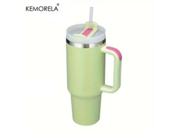 (estilo 1) Copo Térmico De Aço Inoxidável Com Alça, Tampa E Canudo, Modelo Feminino