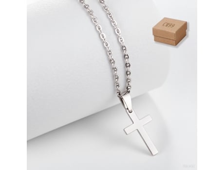Colar De Cruz Da Moda Com Pequeno Pingente De Cruz De Prata, Joias Femininas, Tamanho 45 5 Cm Excelência Eu