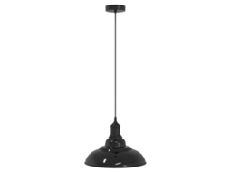 Candeeiro Suspenso Vidaxl Preto Metal (ø31 Cm)