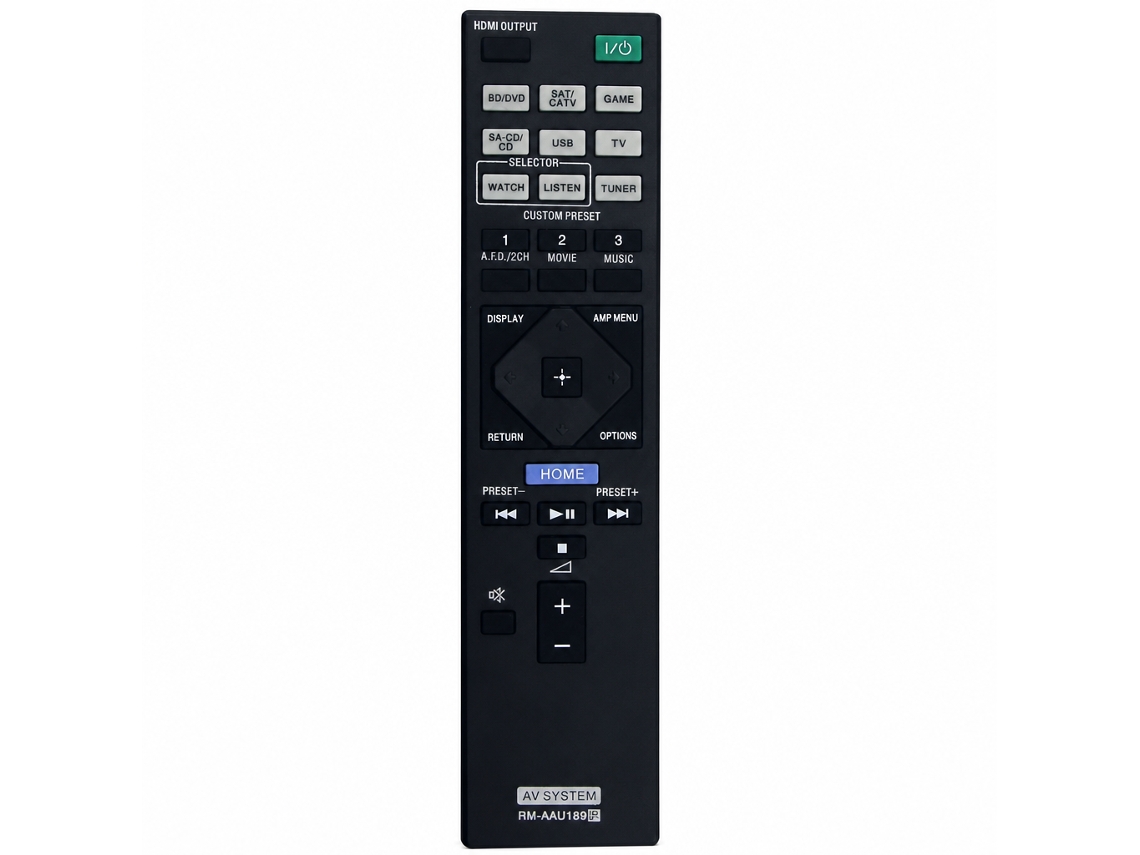 Comando À Distância Para Recetor Av Sony Compatível Com Rm-aau189