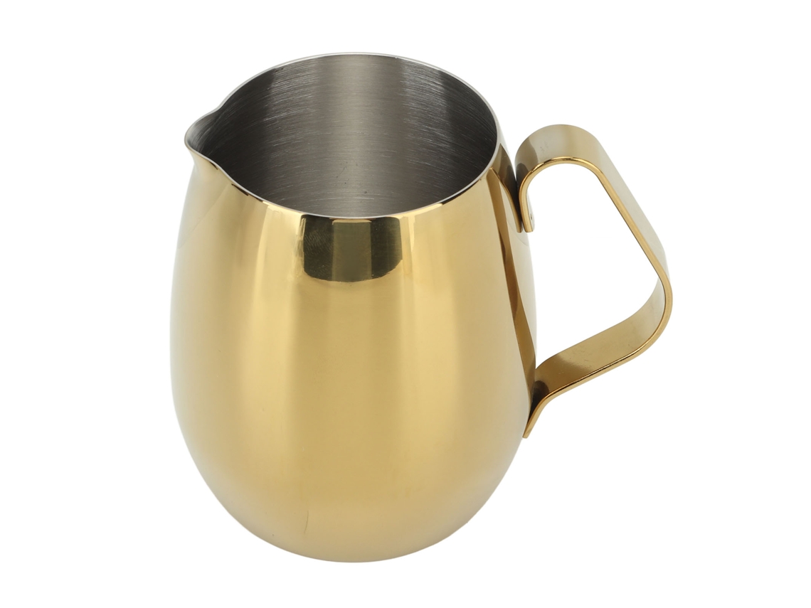 Copo De Café Com Leite, Aço Inoxidável, Espumador De Leite, Cappuccino, Latte Art, Copo De Leite Dourado 600ml Aquaforge