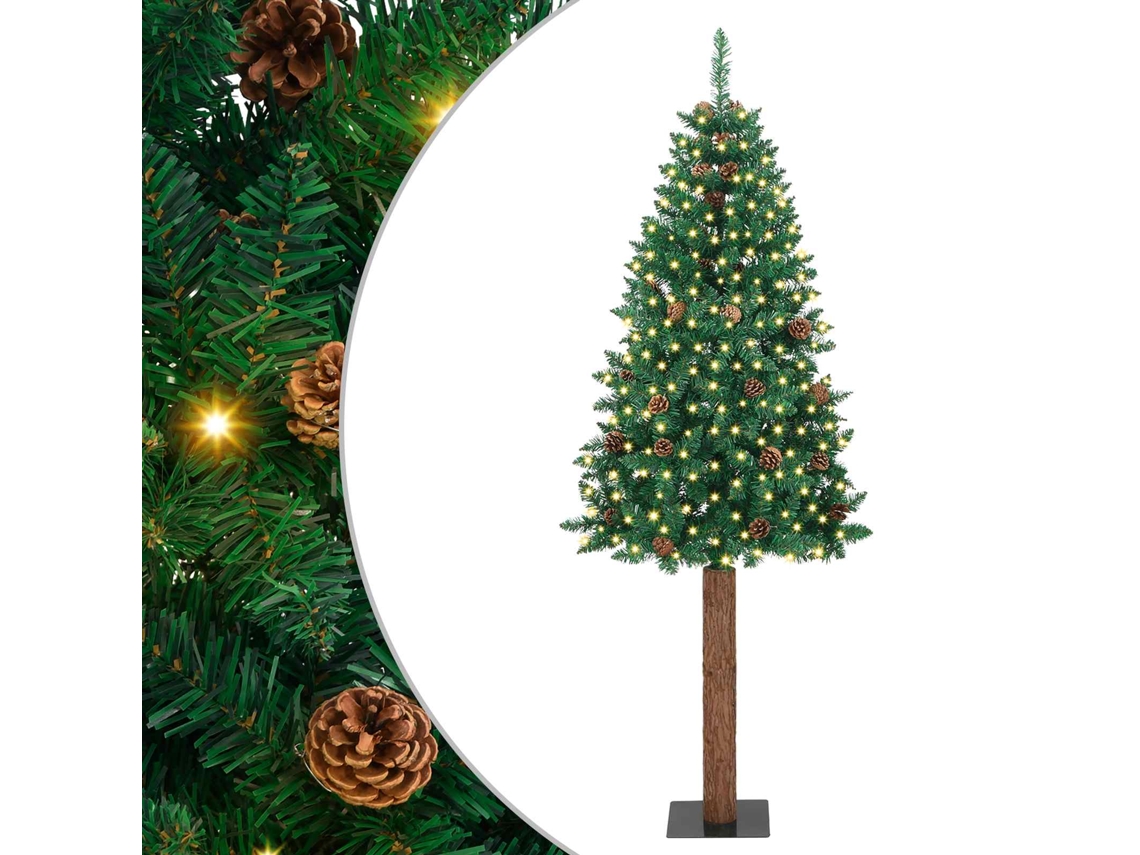 Vidaxl Árvore De Natal Slim Verde 210 Cm