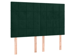 Cabeceira Verde Escuro 144x5x118/128 Cm Veludo MAISON EXCLUSIVE