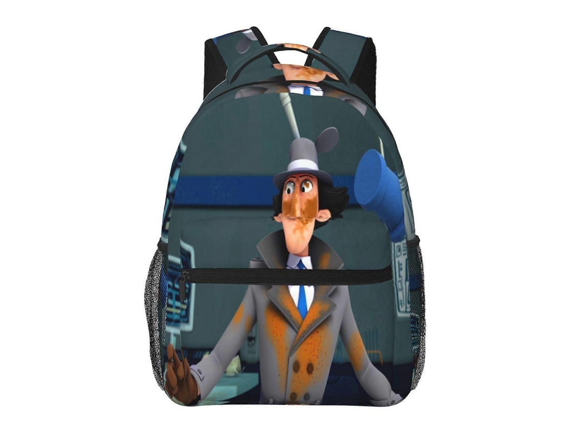 Mochila Inspector Gadget Para Estudantes, Durável E Leve, Com Alça De Ombro Impermeável E Respirável. Olysi Shop
