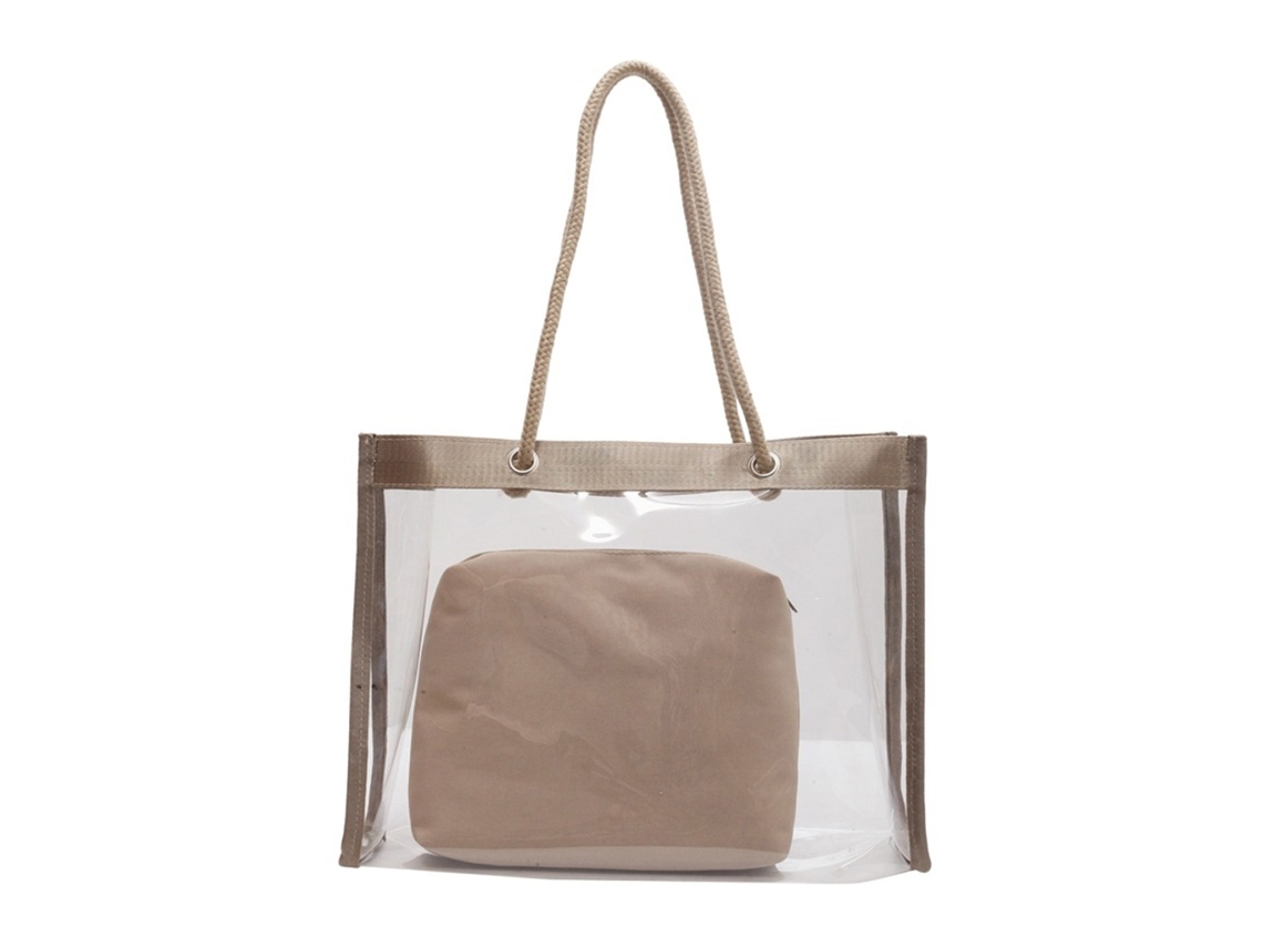 Bolsa de Ombro Feminina de Grande Capacidade em Pvc, Mão e Carteira Moderna para Viagens, Tote Elegante para Meninas com Alça Superior AQUAFORGE