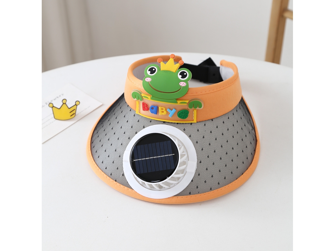 Chapéu de sol elétrico com ventilador, proteção UV, várias cores