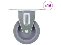 Vidaxl 16 Pcs Rodas Fixas 75 Mm