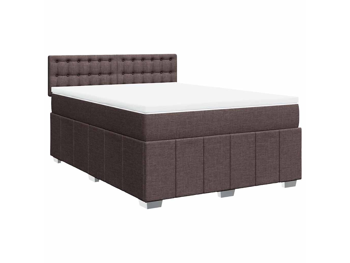 Box Spring Bed, Box Spring Beds Vidaxl Marrom Tecido (140  X  190  Cm)