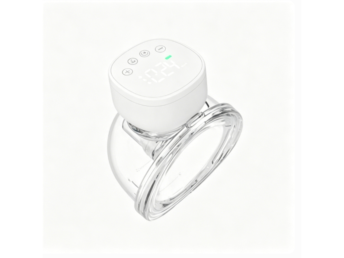 Bomba de Tira Leite Elétrica 376 Lcd Branco Simples 800mah Mãos Livres Silenciosa Anti refluxo YANYXR