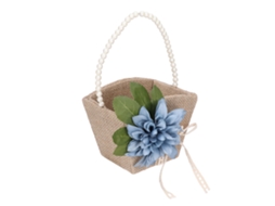 Cesta De Flores Rustica Com Cabo De Pérola Leve E Portátil Para Casamentos