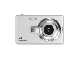Câmera Digital Portátil 4k Hd Com Foco Automático E Luz De Preenchimento  (prata)
