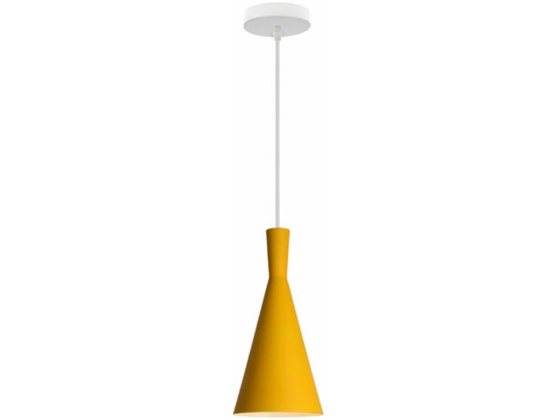 Candeeiro Suspenso Moderno E27 Amarelo Para Sala E Quarto
