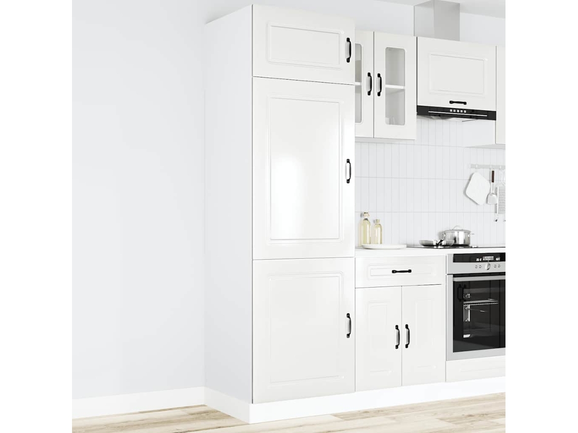 Vidaxl Armário De Cozinha Kalmar Derivados De Madeira Branco Brilhante