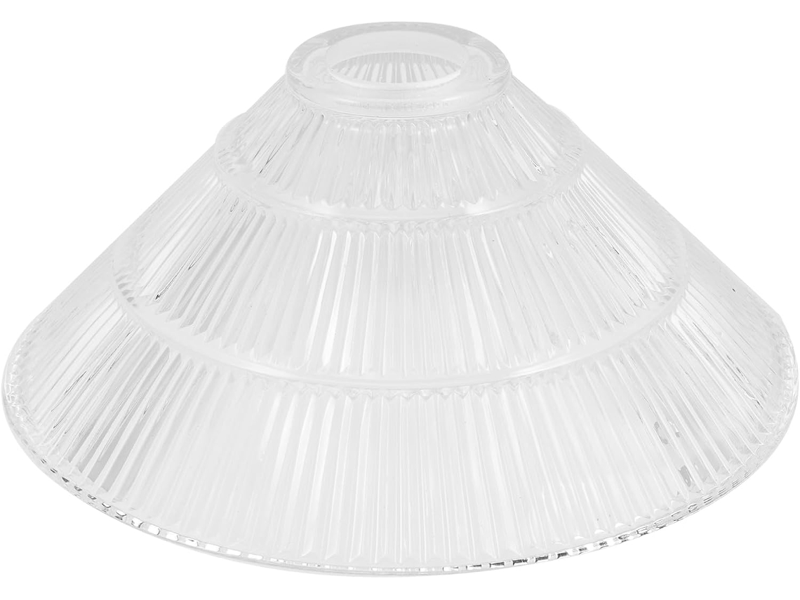 Lustre de Vidro com Cúpula Plissada e Tonalidade Vibrante, Luminária Pendente Alta para Sala de Estar. SFUSHOS