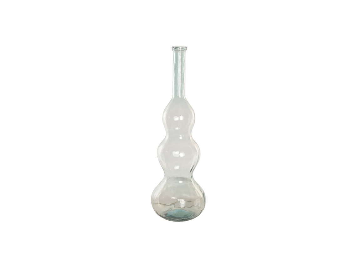 Vaso de Vidro Reciclado, Transparente, 33x33x100cm ALEXANDRA HOUSE LIVING