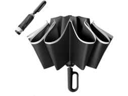 Guarda Chuva Automático, Resistente Ao Vento, Para Viagens, Com Faixas Refletoras E Proteção Uv, Ide Gokoco