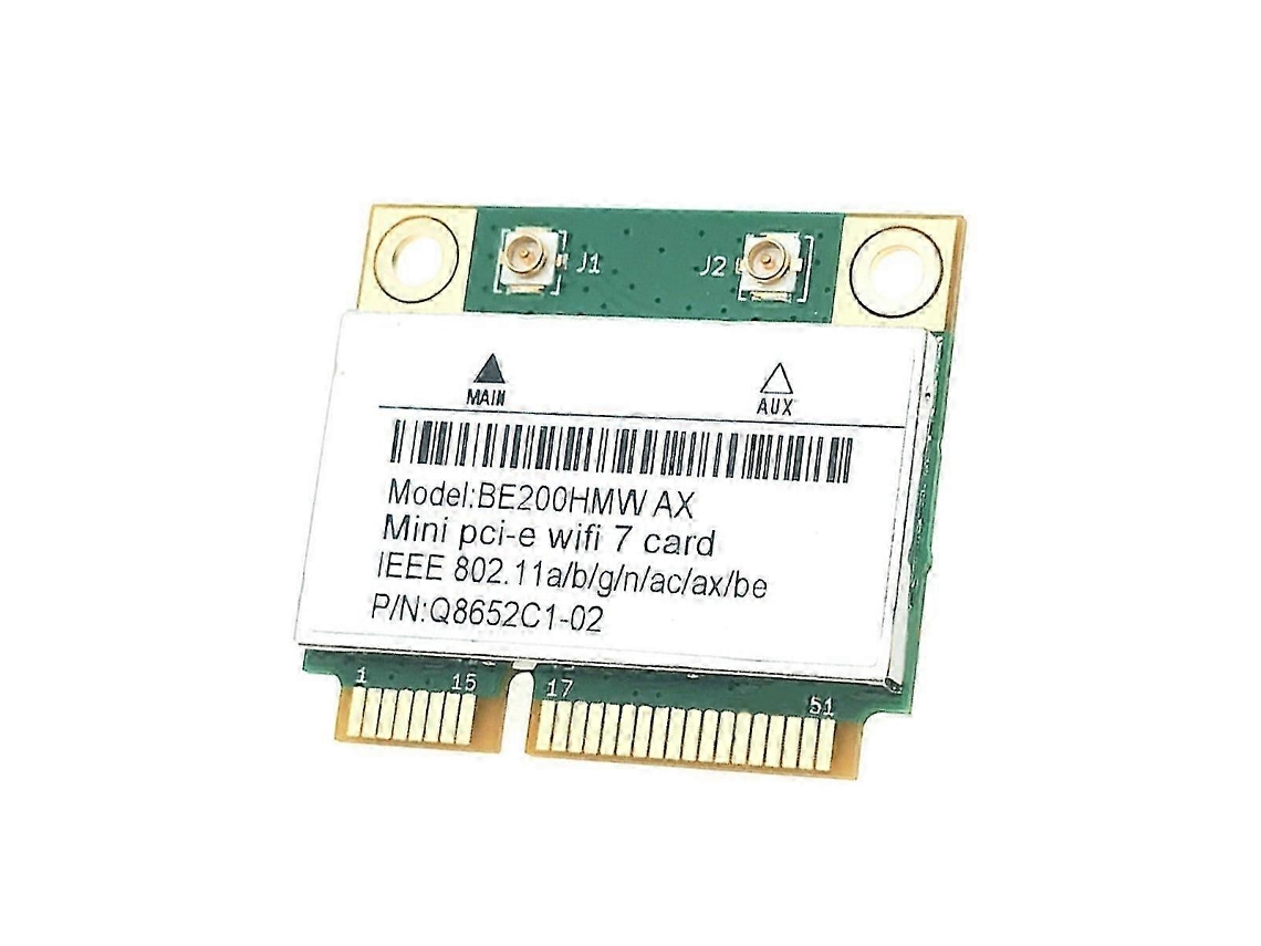 Placa De Rede Sem Fio Be200 Wifi 7 Be200hmw Para Bluetooth 5.4 Tri Band 2.4g/5g/6ghz Para Pc Windows 10/11 Wifi6e Slowmoose
