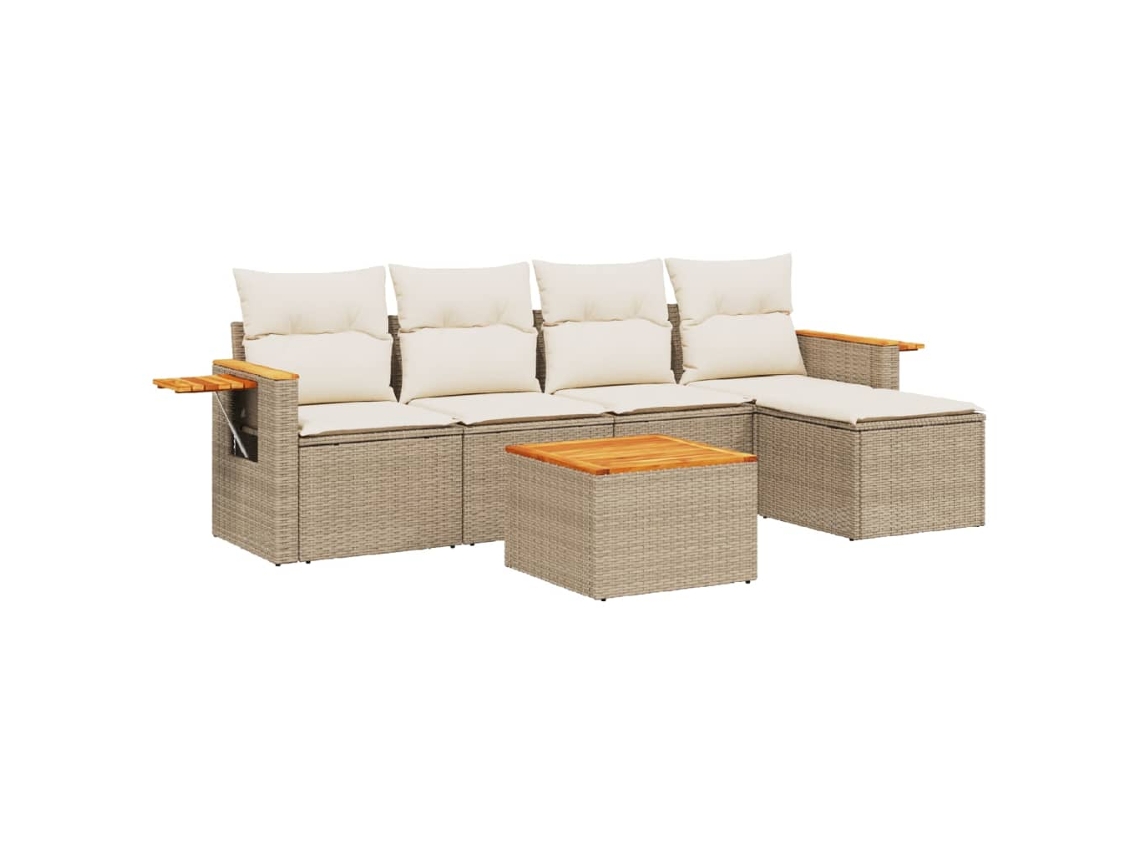 Garden Sofa Set, Garden Sofa Sets Vidaxl Bege Rattan / Vime (n/a)