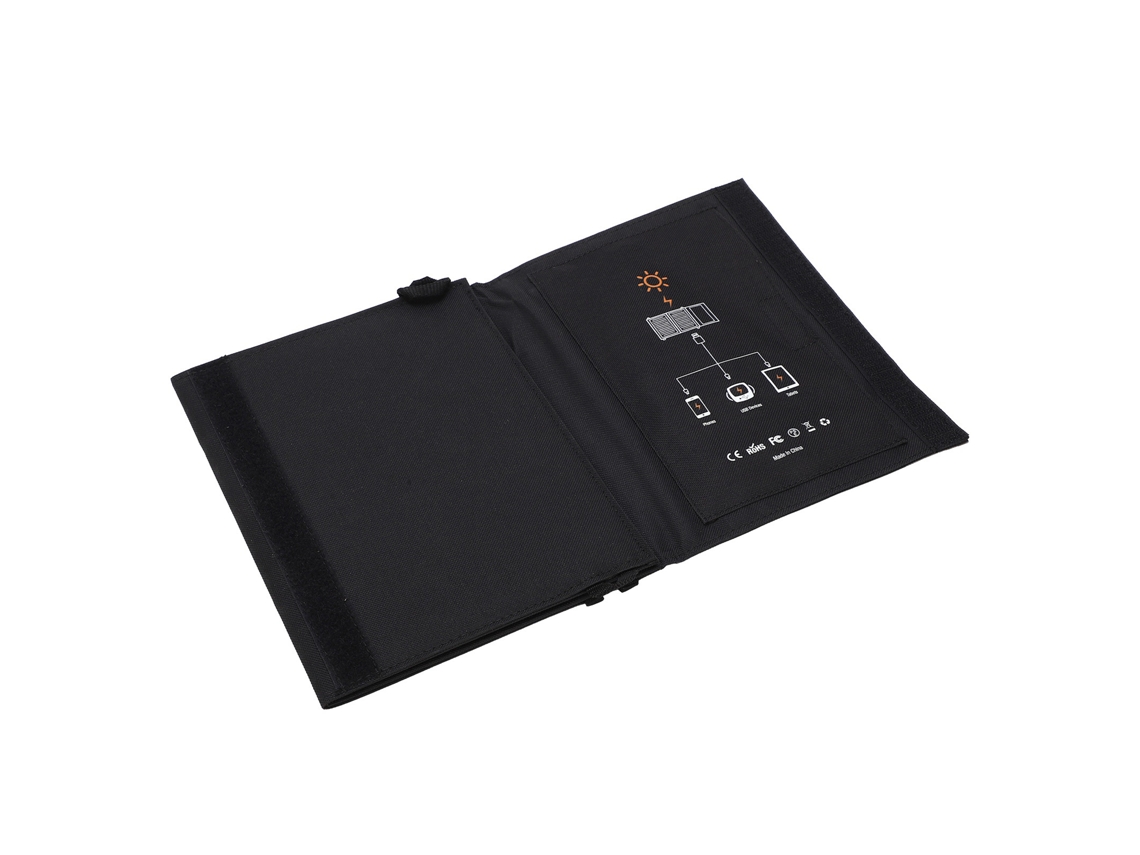 Painel Solar Dobrável Laxiscreed Com 2 Portas Usb E Silicone Monocristalino Pet Para Energia Portátil