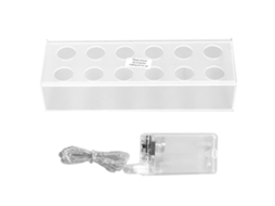 Dan26 vaso de Flores de Acrílico Rectangular Largo Moderno com 12 Orifícios e Luzes Led para Mesa