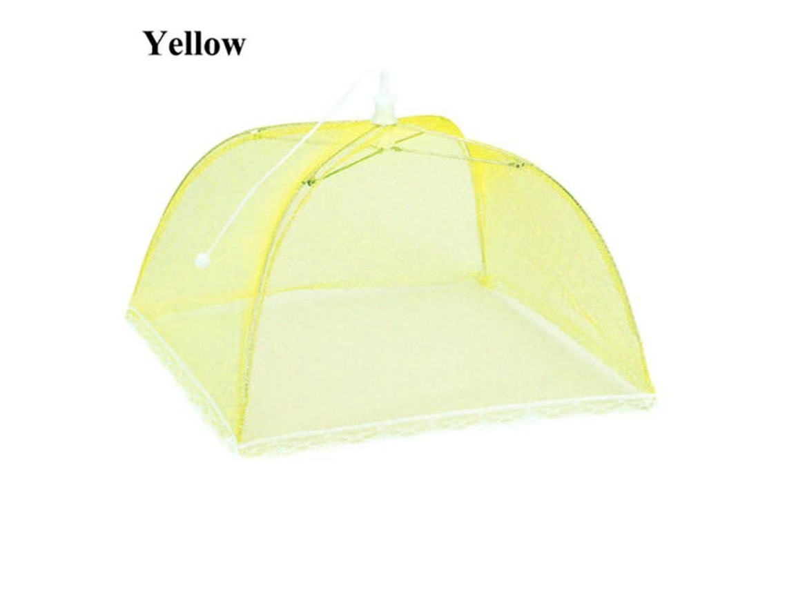2026da toldo de Comida de Malla 17 Polegadas Plegable Reutilizable para Barbacoas, Piqueniques, Acampamentos, Amarelo