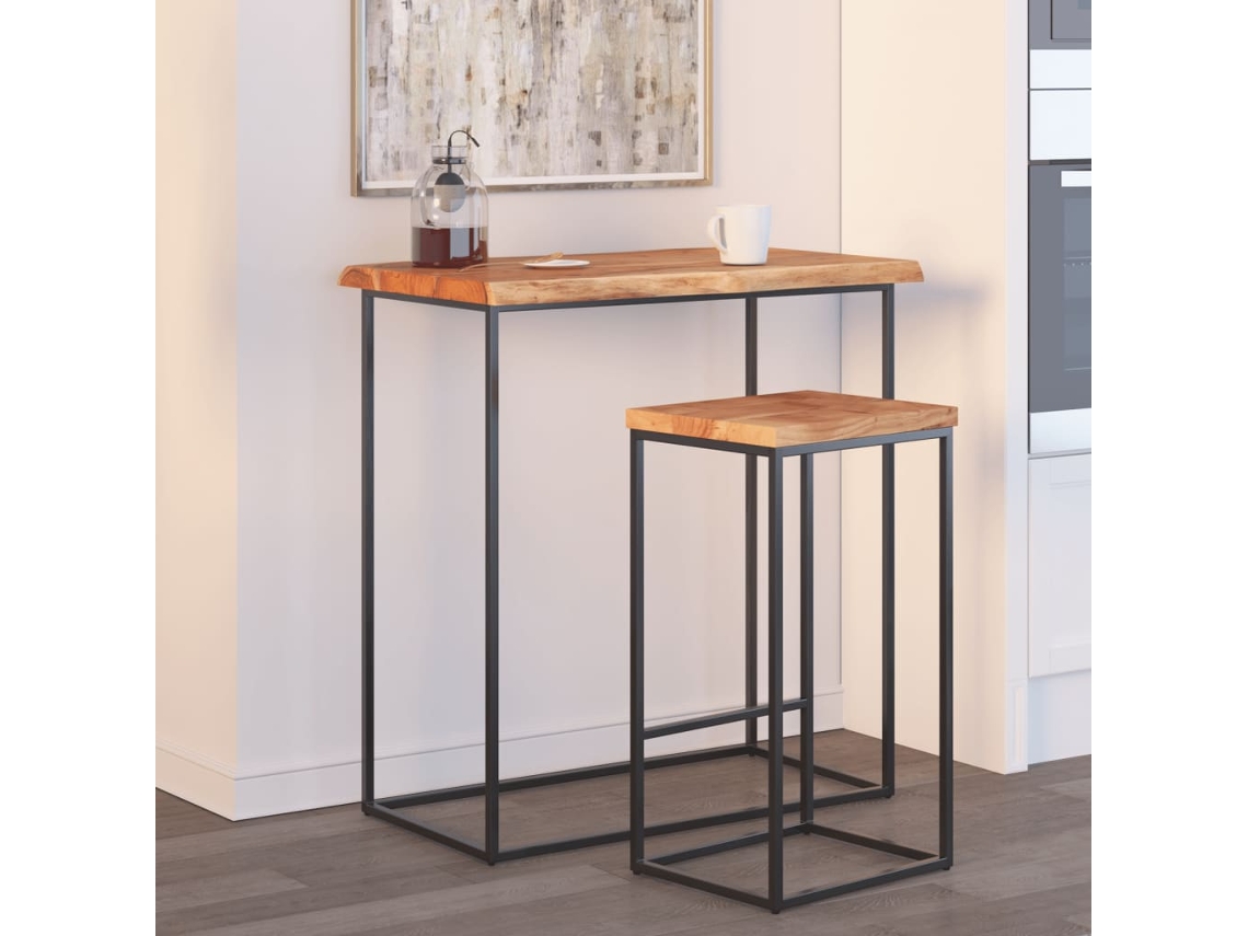 Vidaxl Tampo De Mesa Retangular Borda Viva 70x60x2,5 Cm Acácia Maciça