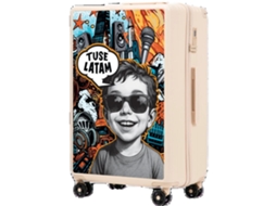 Mala De Viagem, Material Resistente A Danos, Design Artístico, Branco, 28inches 700mm