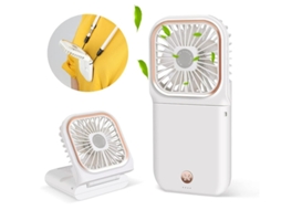 Ventilador Mao 3 Velocidades Usb Recarregavel Pescoço Branco Yizhood