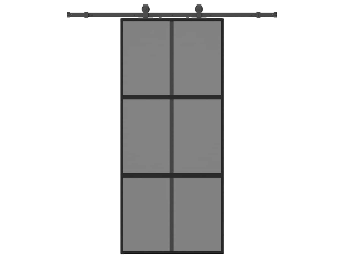 Porta De Correr Vidaxl Preto Vidro