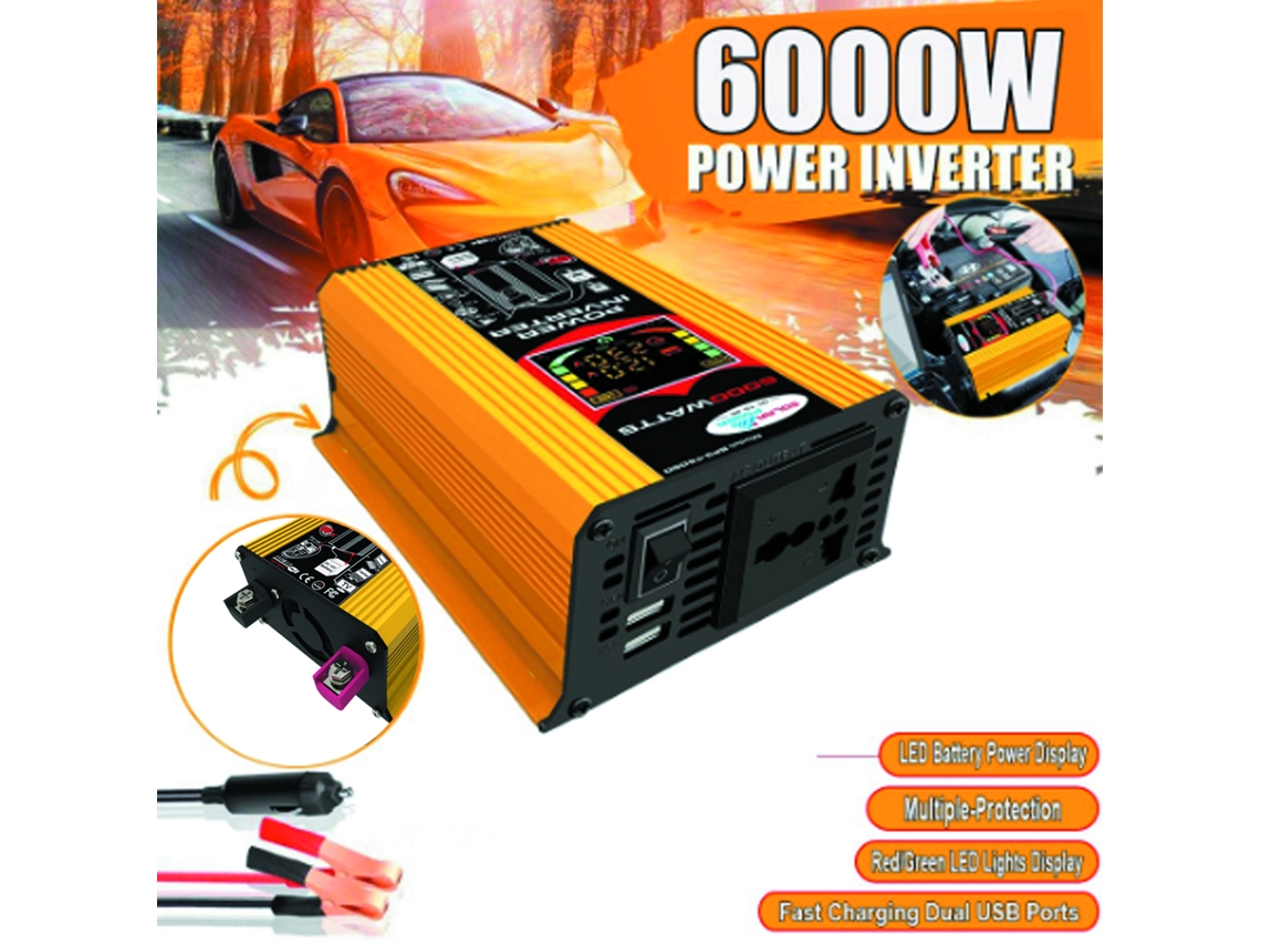 Inversor LAXISCREED 6000w 12v para 110v com Usb e Lcd