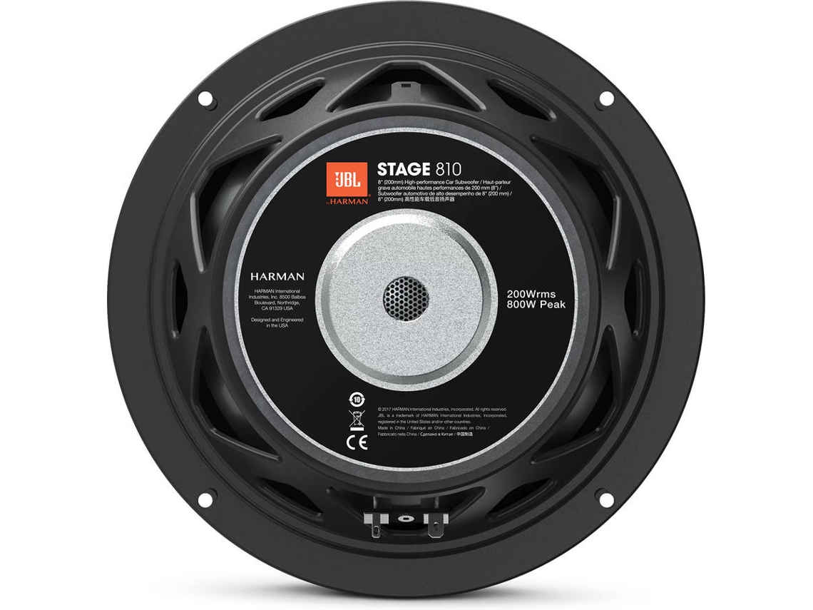 Subwoofer Auto JBL Stage 810 (200 W) Worten.pt