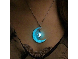 2026 collar de Piedra Lunar Luminoso Rotatorio para Mujeres Moda Encantador Resplandeciente Joyería
