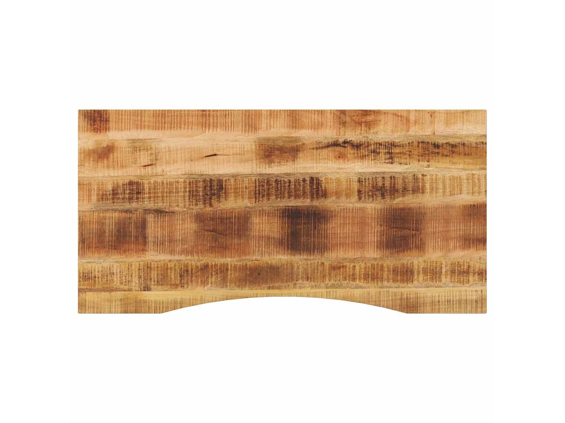 Vidaxl Tampo De Mesa Com Curva 110x50x2,5 Cm Mangueira Áspera Maciça
